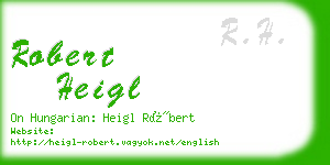 robert heigl business card